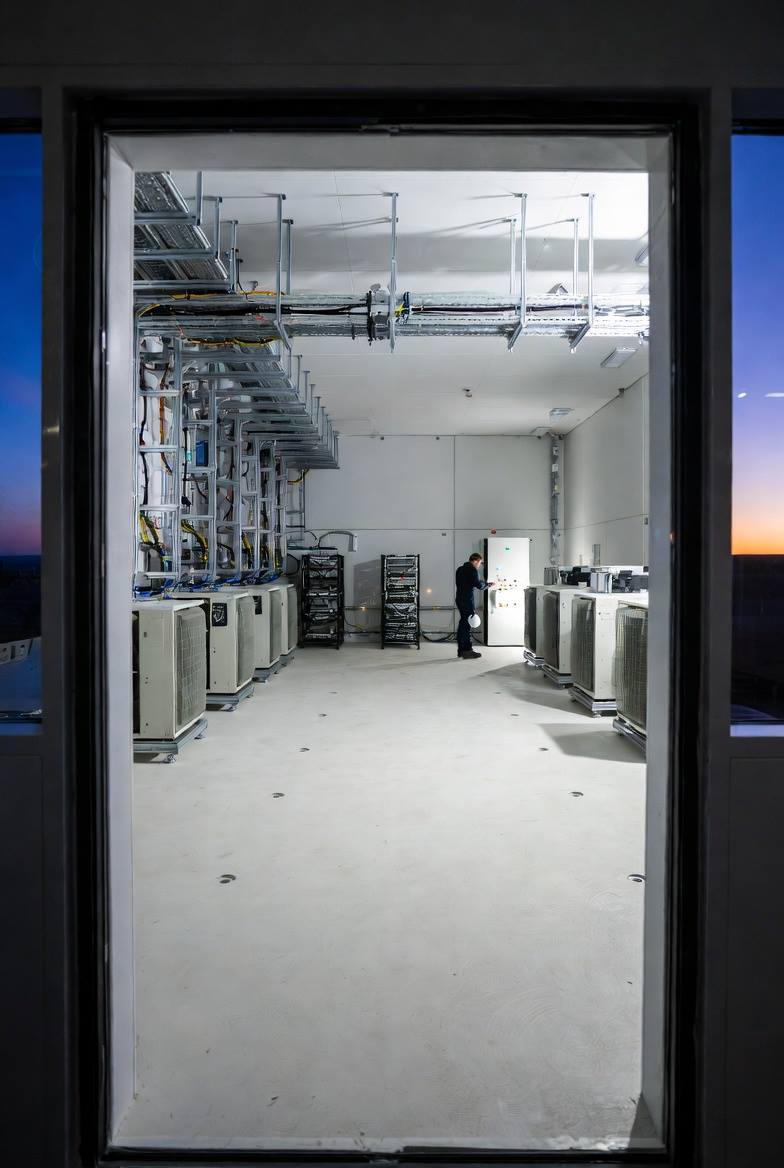 Edge / enterprise plant room at dusk